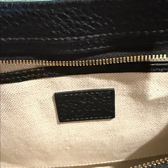 Gucci Black GG Emblem Handbag large shoulder bag - Picture 9 of 11